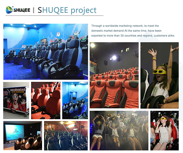 Large Curved Screen 5D Movie Theater Dynamic Chair , Special Effect