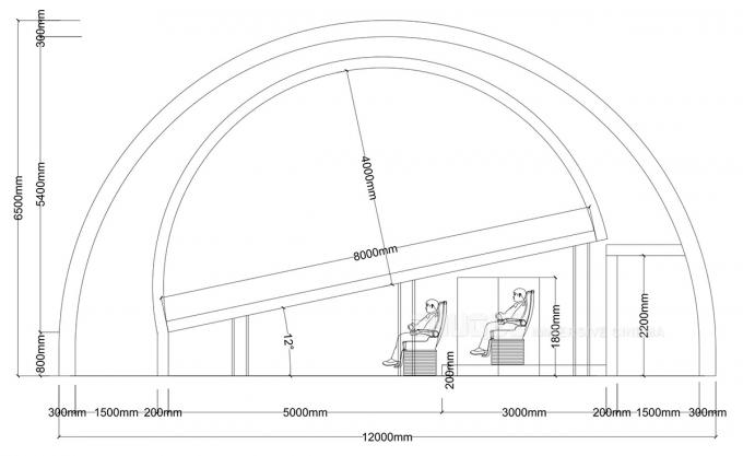 Big Profit Business 14 People 5D Cinema Dome Projection Built On The Playground 2