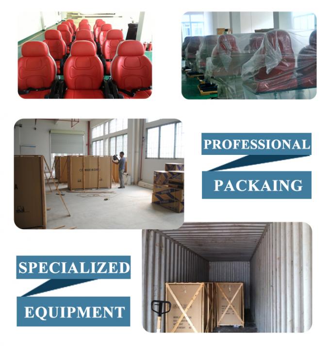 Modern 4D Cinema Motion Seats Leather Chair Pneumatic / Electronic Effects 18