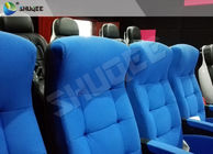 Bright Blue Electronic / Hydraulicz 4D Movie Theater Chair 4D Cinema Simulator
