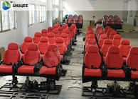 Red Luxury 3DOF 5 D Movie Theater With Left Right Front Back Movement For Amusement