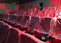 3D Movie Theater Seats Sound Vibration Red Movie Theater Chairs For Amusement