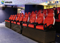 Fiber Glass Ride Experience 5D Movie Theater Simulator System With Red Chair