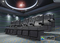 Black Electric 4D Movie Theater Seats With Safety Belt , Footrest