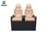 220V Theme Park Motion Theater Chair Genuine Leather Dynamic Seats