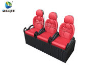 Luxury Red 3 Seats 4D Motion Theater Seating With One 3DOF Platform