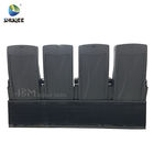 4 Seats Black PU leather 4D Cinema Motion Chair Pneumatic / Electronic for Home Theater