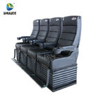 4 Seats Black PU leather 4D Cinema Motion Chair Pneumatic / Electronic for Home Theater