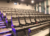 4 Seats Black PU leather 4D Cinema Motion Chair Pneumatic / Electronic for Home Theater