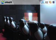 7D Simulator Cinema / Leather Car Simulator With Roller Coaster Ride Films