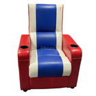 3D Colorful Movie Theater Seating VIP Leather Cinema Sofa With Cup Holder