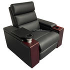 Synthetic Leather Movie Theater VIP Sofa With Rotating Tray