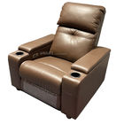 Synthetic Leather Home Theater Seating VIP Sofa With Electric Pedal