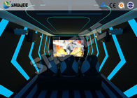 Red 5D Movie Theater Chairs Electronic System Genuine Leather