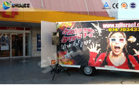 Genuine Black 5D Cinema Equipment Leather / Fiberglass For Kids / Adults