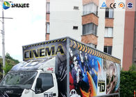 Mobile 5D Movie Theater With Truck And Usually Set 9 Seats Electronic Motion Chairs