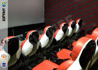 Red Hydraulic Mobile Theater Chair For 7D Movie Theater 1 Year Guaranty