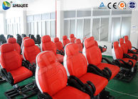 Red / White 5D Movie Theater Seats With Large Screen And 7.1 Audio System