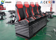 Attractive Entertainment Project 6D Cinema Equipment With Red 4 Seats Per Set