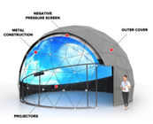 Egative Pressure Frame Demo Cinema Theater With Bean Bags And Two Projection