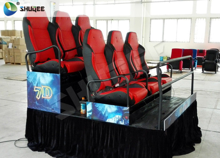 Platform 6 Seats 5D Cinema System Electric Pneumatic System Bubble Wind Effects