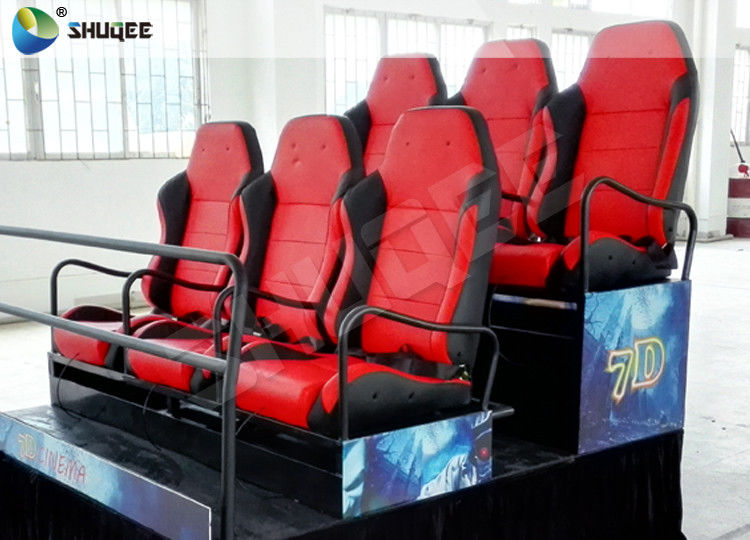 5D Cinema PU Leather Spray Air 6 Seat Platform Profession Cinema Equipment