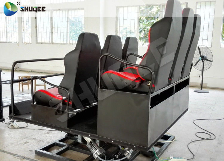 Shooting Gun Game 7D Movie Theater Hydraulic Platform Chairs for 6 People