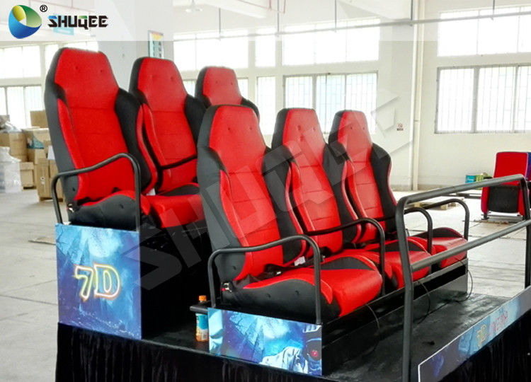 China 5D Cinema PU Leather Spray Air 6 Seat Platform Profession Cinema Equipment factory