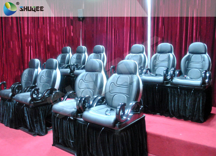 10 Persons 5D Cinema Equipment With Genuine Leather Motion Chair 0