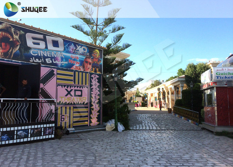 Portable Mobile 5D Theater / Cinema Fun Rides With Cabin Or Trailer For Amusement Park