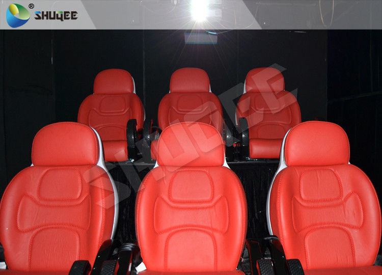 China Hydraulic Dynamic 5D Theater System Red Motion Chairs With Special Effect factory
