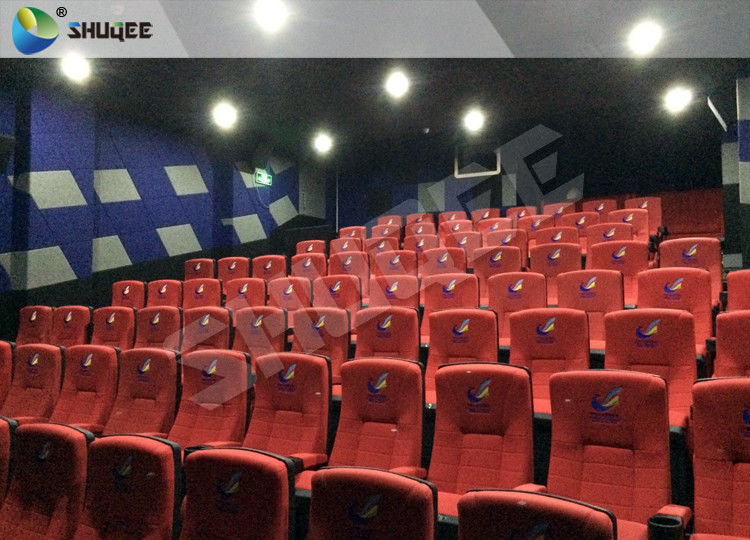 China New Design 4D Movie Theater Red Chairs Pneumatic System / Hydraulic System factory