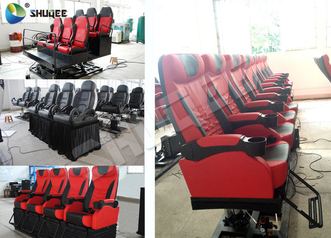 Electronic Dynamical 4D Cinema Equipment With 100 Seats in Red 0