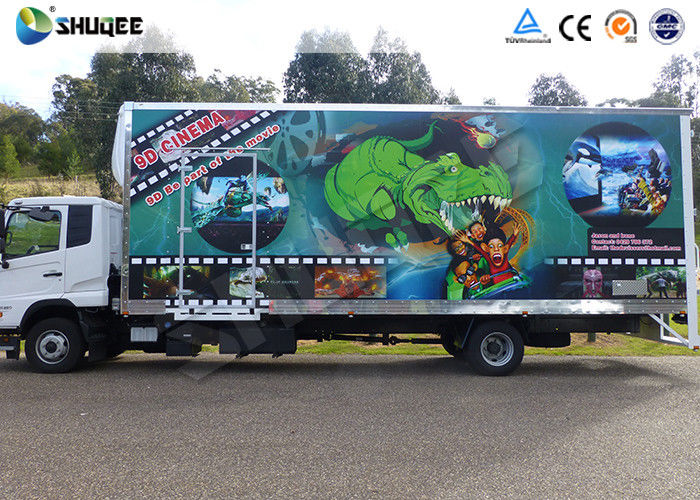 Portable Mobile 5D Theater / Cinema Fun Rides With Cabin Or Trailer For Amusement Park 0