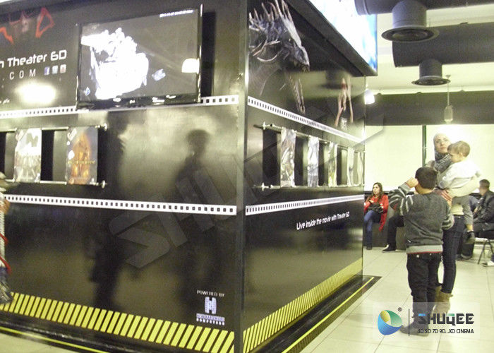12 People Motion Rides 6D Movie Theater With Cabin Box Simplest Structure