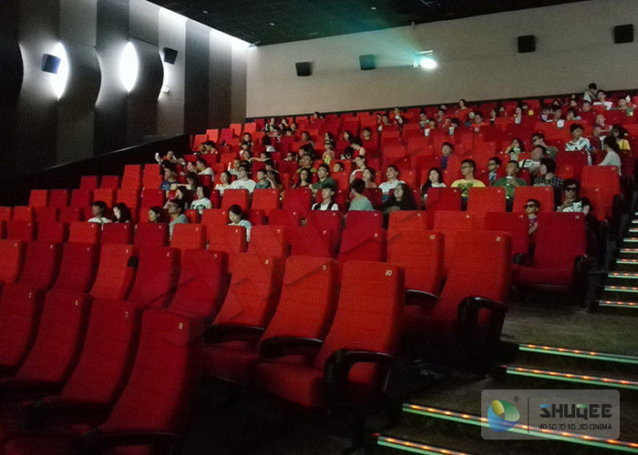 Electronic Dynamical 4D Cinema Equipment With 100 Seats in Red