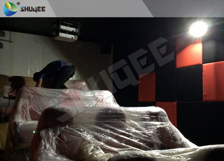 Black Luxury 7D Movie Theater Equipment With Custom Company Logo