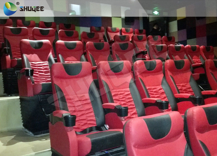 Red Seat 4D Cinema System 120 People Large Cinema Hall Special Environment Effect 1