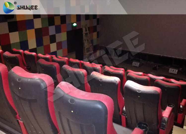 China Red / Black 4D Movie Theater , 4D Motion Seat Is Main Technology For Cinema Hall factory
