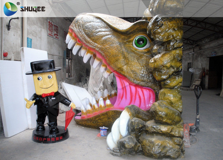 Dinosaur Movie Theater Equipment With Red Comfortable Chairs