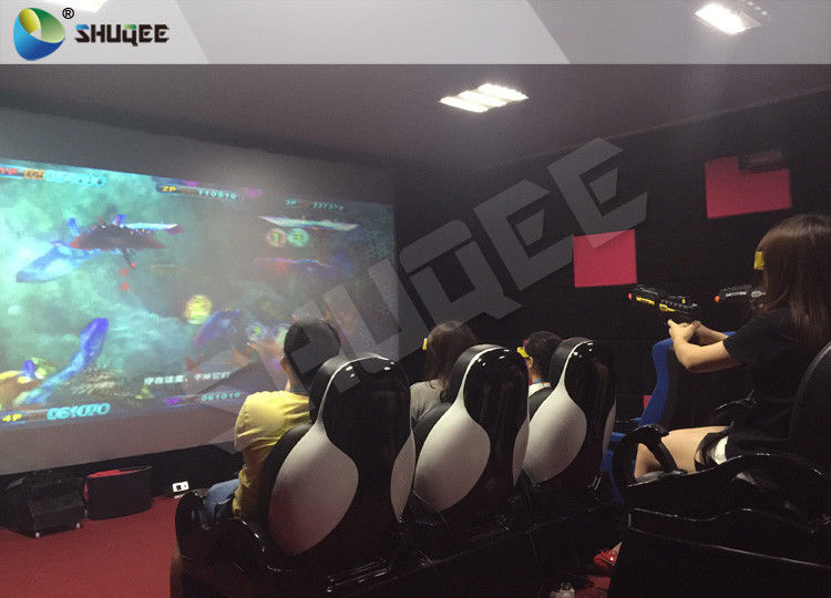 China Multiplayer Interactive 7D Shooting Game 7D Movie Theater With Shooting Game And 9 Luxury Motion Seats factory