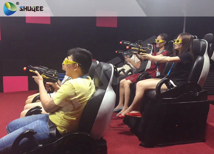 China Indoor 3 Seater Shooting Gun Game 7D Cinema Movie Theater Interactive Machine factory