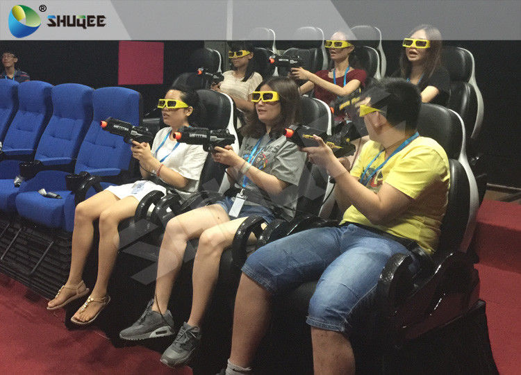 Multiplayer Interactive 7D Shooting Game 7D Movie Theater With Shooting Game And 9 Luxury Motion Seats
