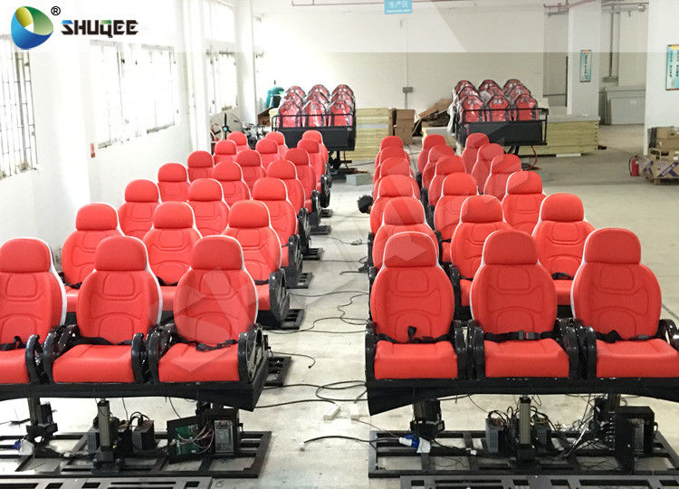 Red Luxury Chairs 7D Movie Cinema With Shooting Interactive Game