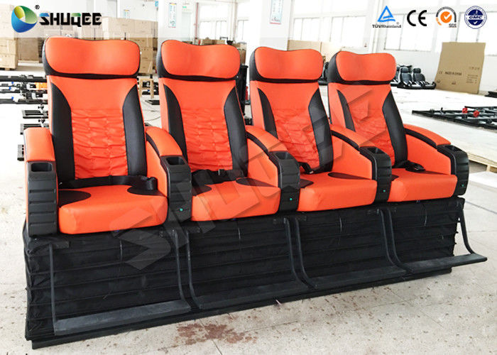 China 4 Seat Per Set 4D Movie Theater Cinema Equipment Customize Color Motion Chairs factory