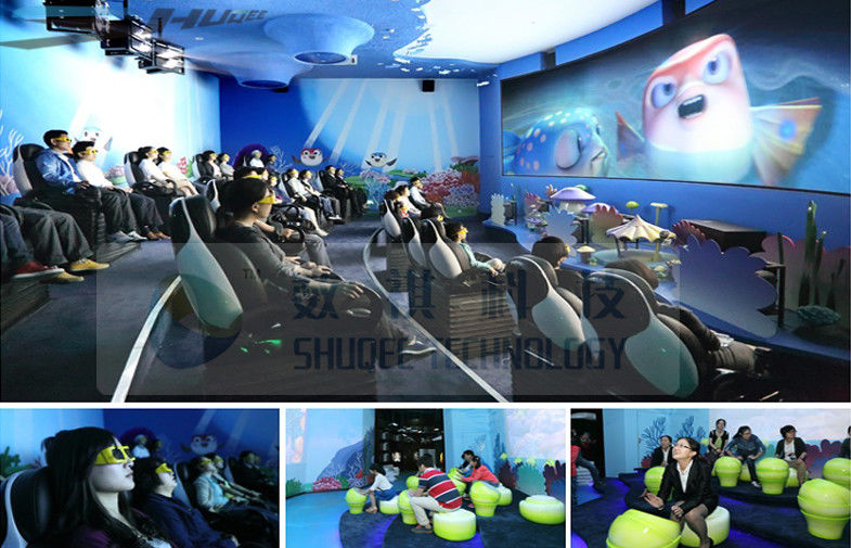 China Mini Outdoor Mobile 4D Cinema System With Motion Chair And Circular / Globular Screen factory