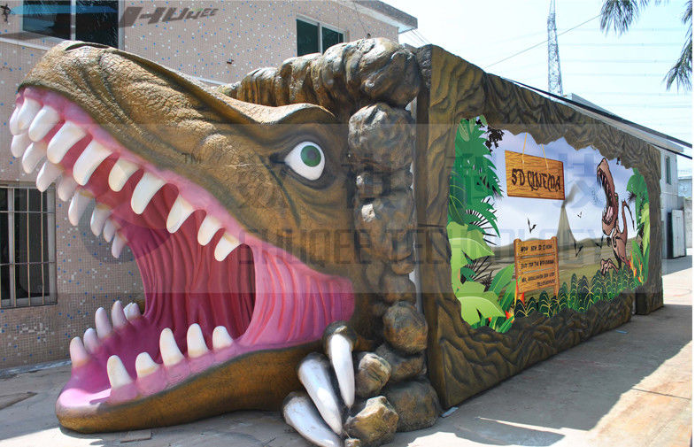 China Soundproof Dinosaur Box 5D Movie Theater 9 Seats With Luxury Movement Chair factory