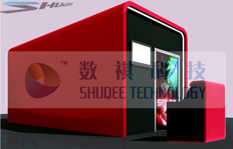 Portable Mobile 5D Theater / Cinema Fun Rides With Cabin Or Trailer For Amusement Park