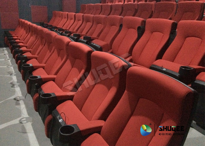 3D Movie Theater Seats Sound Vibration Red Movie Theater Chairs For Amusement 0