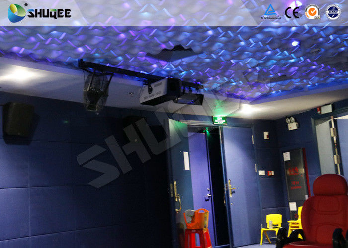 Fiber Glass Ride Experience 5D Movie Theater Simulator System With Red Chair